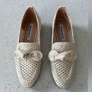 Charles David Beige Woven Flats NWOT